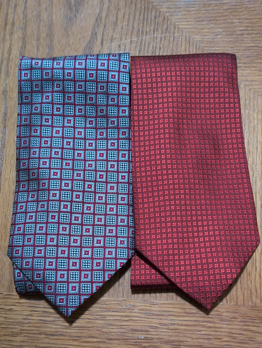 Daniel De Fasson Men's Set of 2 100% Silk Handmade Ties